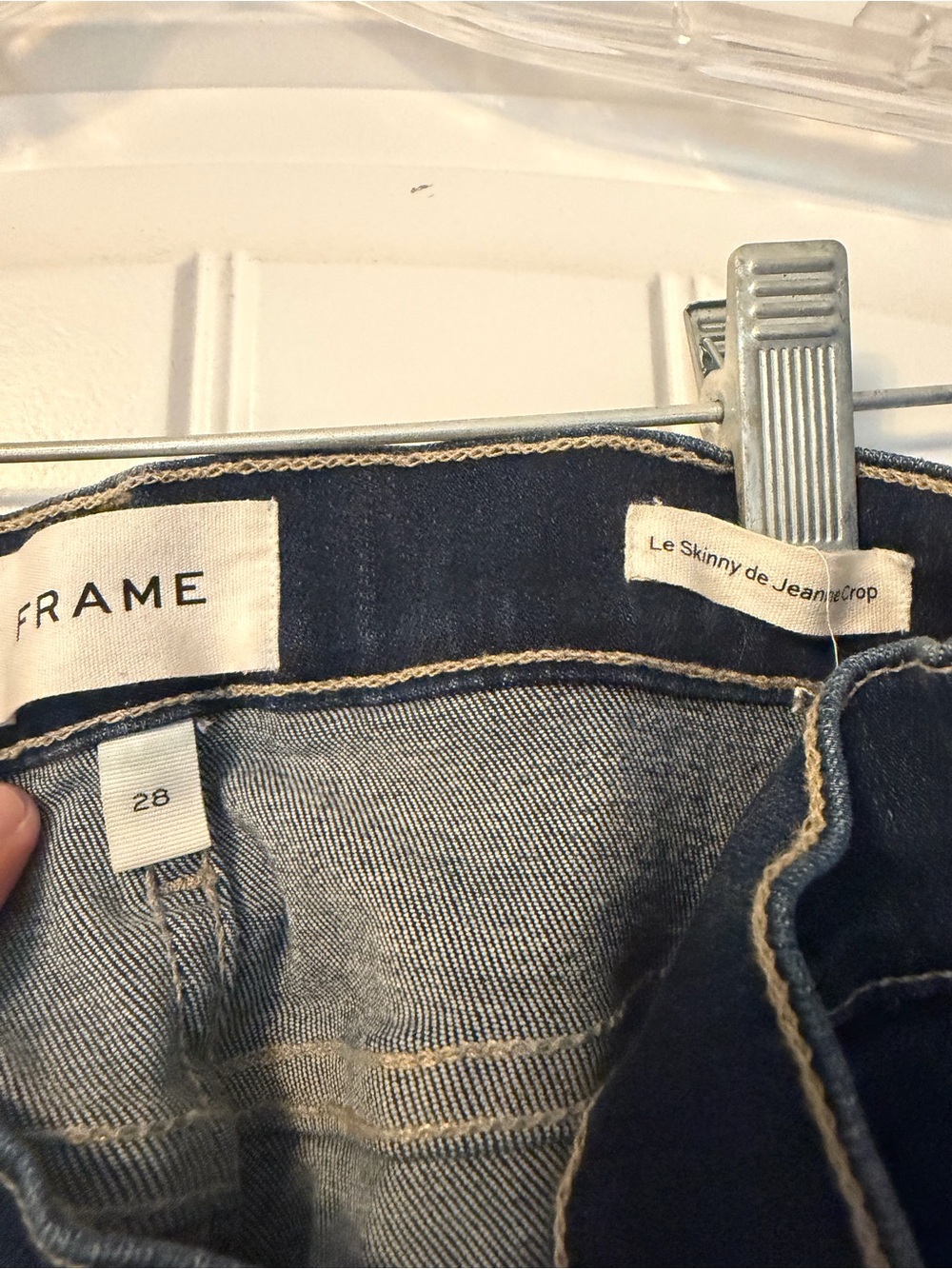Frame Denim Dark Indigo High-Rise Skinny Jeans - Picture 2 of 2